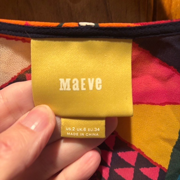 Anthropologie Maeve Geo Printed Tunic Dress or Cover Up Size 2 - Picture 4 of 6